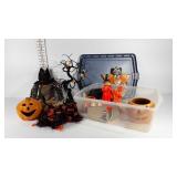 Halloween decorations,  Rubbermaid storage tote