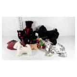Fifteen plush Scottish Terrier toys, various
