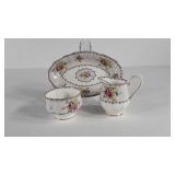 Royal Albert bone china cream & sugar with