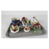 Bone China flower arrangements, art pottery base