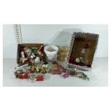 Group lot of Christmas ornaments.