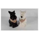 Black and white Scottish Terrier cookie jars,