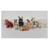 Scottish Terrier candle, statues and planter,