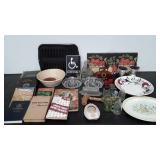 Mixed group, books, broiler pan, platter, covered