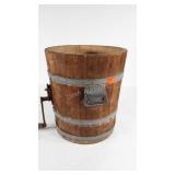 Early wood butter churn 17" tall x 14"