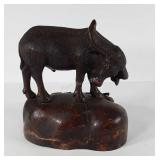 Water Buffalo pipe stand, signed and dated 1938,