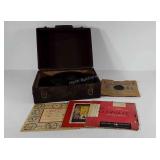 Vintage case dull of 78rpm records, classical,