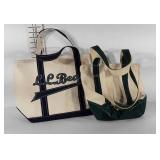 Two L L Bean canvas totes