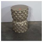 Metallic garden/patio stool, 18"