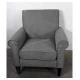 Grey upholstered arm chair, Seller code TW