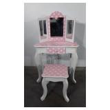 Teamson Kids vanity and stool, 29x23.5x11.5 and