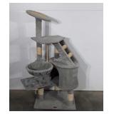 Cat tree, rope is torn at bottom some, 4ft