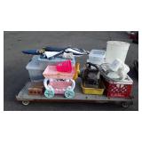 Skid: totes, fan, blower,  cooler, stroller,