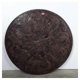 Round metal wall hanging mandala, 39"