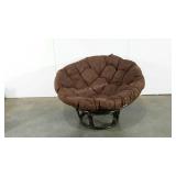 Papasan chair, microfiber suede cover, needs some