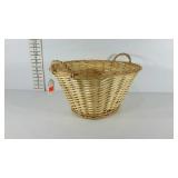 Wicker laundry basket.