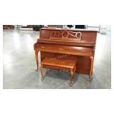 Baldwin Classic upright piano and bench, seller