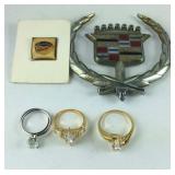 Three plates rings sizes 7, 8, and 11 And a