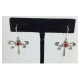 Sterling silver dragonfly earrings