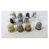 12 sewing thimbles