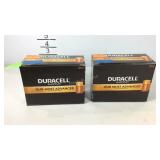 Two packs of Duracell D12 batteries 24 total,