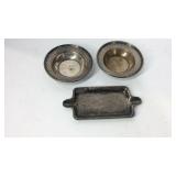 Three Sterling trivets 64grams