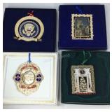 Four ornaments, White House 1989, White House