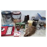 Mixed group, Y2K snowglobe, cast iron stand, poly