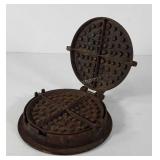 Cast iron waffle iron, 7"