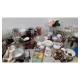 Mixed group, plates, bowls, vases, frame,