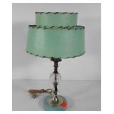 Mid Century Table lamp with two tier fiberglass