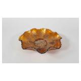 Carnival glass grape design 9" bowl