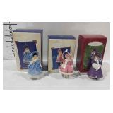 Three holiday Keepsake Madame Alexander ornaments