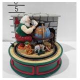 Holiday decor, Santa musical motion figurine,