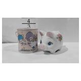 Two coin banks, includes little twin stars tin