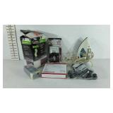 Group lot: iron, hood venting, chair leg tips,