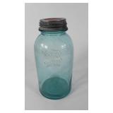 Number 13 Ball jar, with zinc lid, half gallon