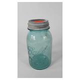 Number 13 Ball jar, with zinc lid, quart size