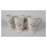 Pfaltzgraff Winter Berry mugs, four