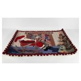 Knotted Christmas design scatter rug, 24x36