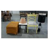 Accent furniture, ottoman, lamp, shade, two