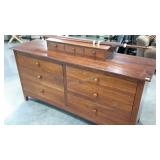 Ethan Allen six drawer dresser with mirror and