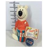 Rubber Icee polar bear advertising and a