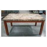 Table, 66 x 38, marble look top