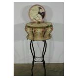 Two hat boxes and a 29" stand