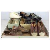 Five pairs of vintage kids shoes