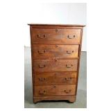 Five drawer chest of drawers, 47" tall, age wear