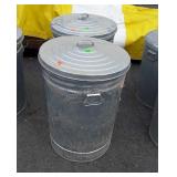 2 Behrens 31 gallon galvanized trash