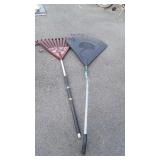 Two plastic Leaf rakes