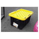 Yellow and black tough tote 7 gallon
